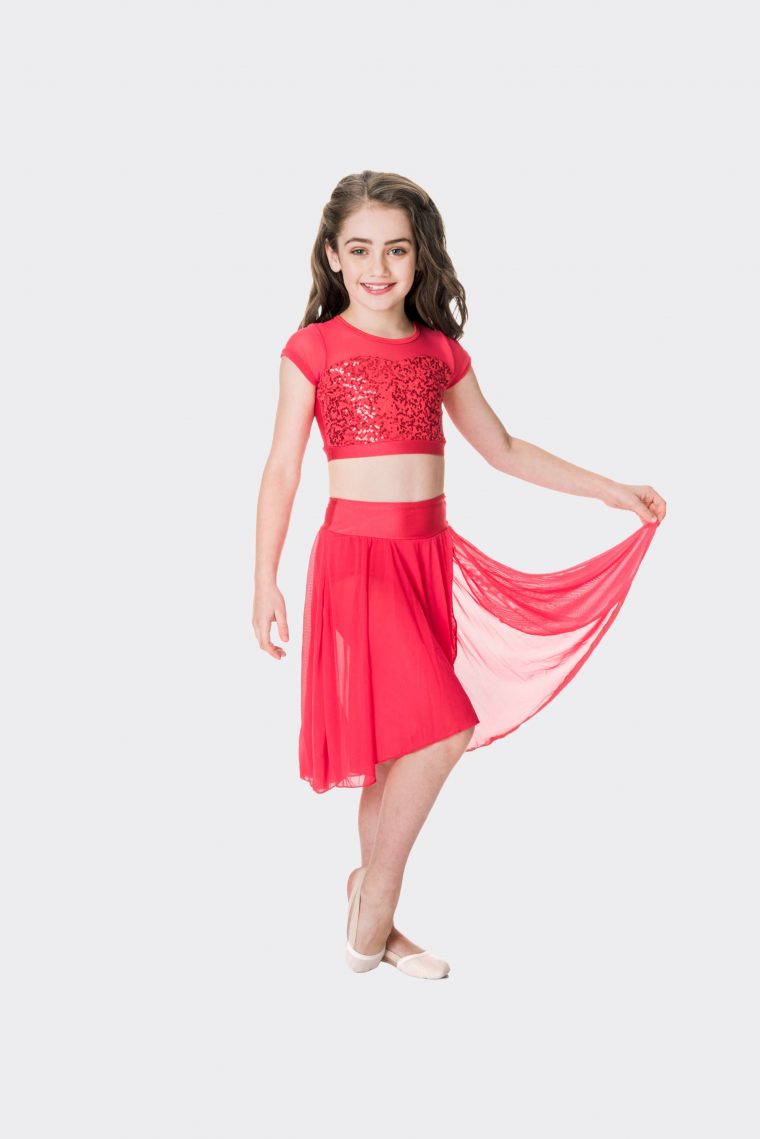 inspire mesh skirt red