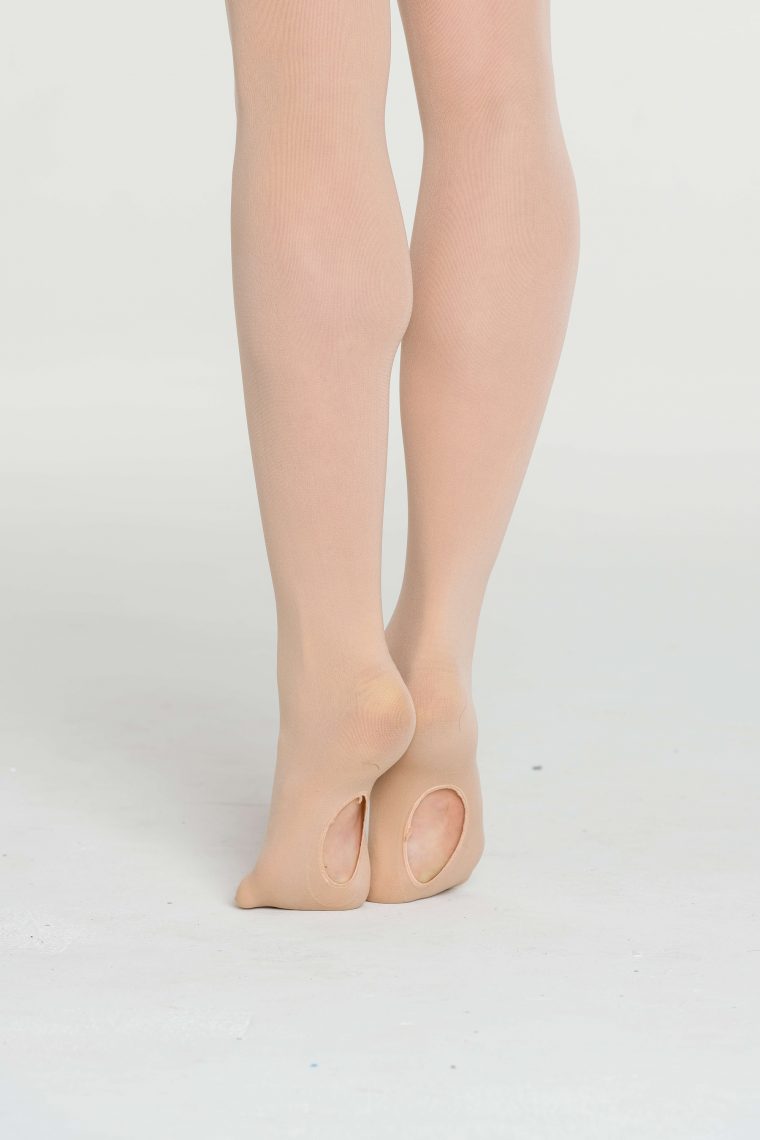 convertible dance ballet tights salmon pink