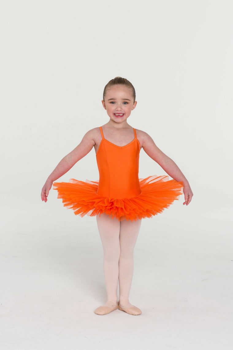 4 layer tutu orange