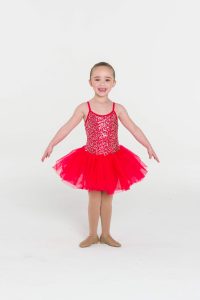 sequin tutu dress red