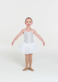 sequin tutu dress white