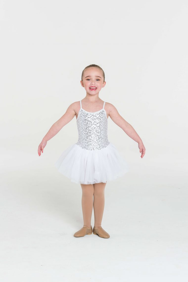 sequin tutu dress white