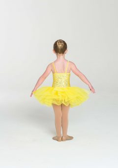 sequin tutu dress yellow