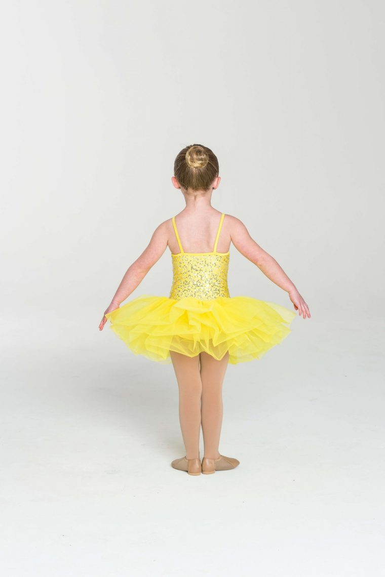 sequin tutu dress yellow