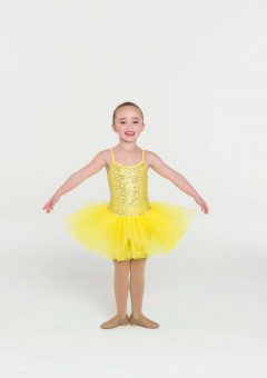 sequin tutu dress yellow