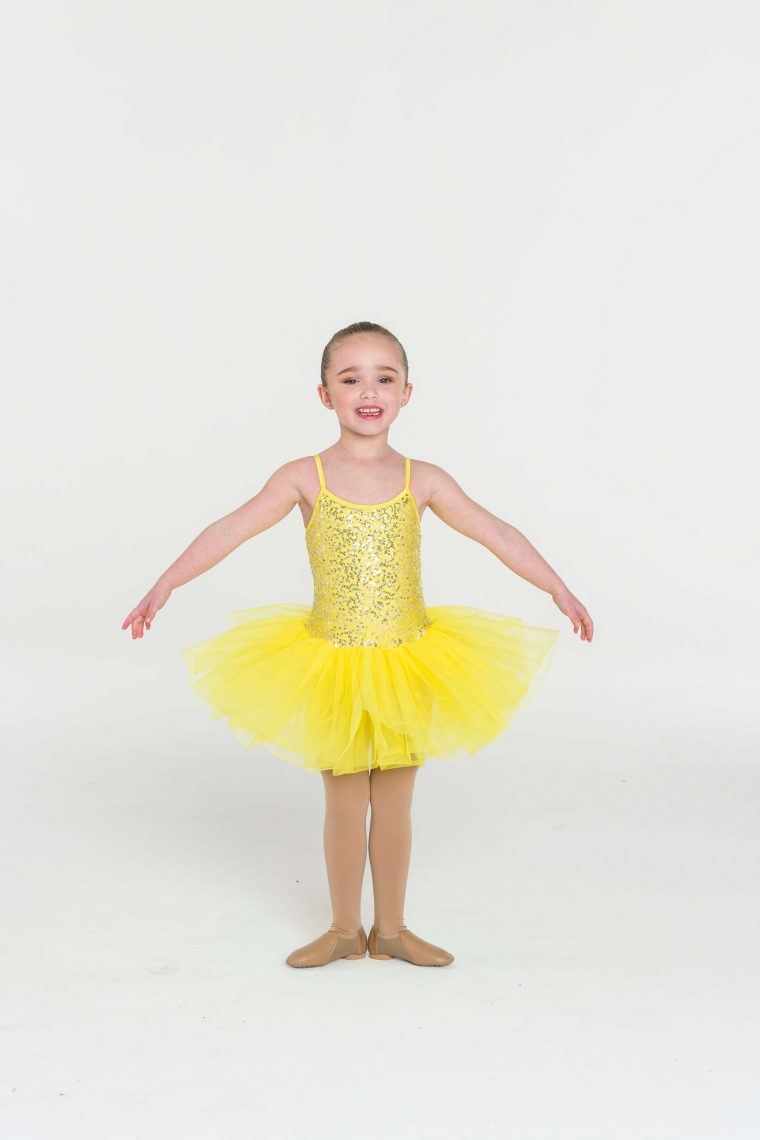 sequin tutu dress yellow