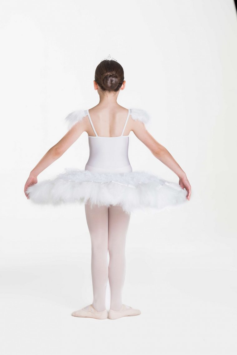 feather frills tutu white