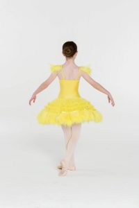 feather frills tutu yellow