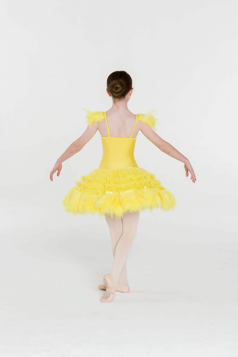 feather frills tutu yellow