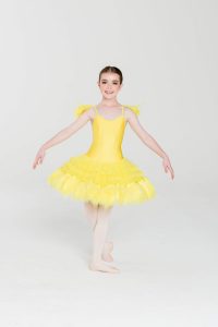 feather frills tutu yellow