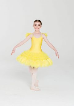 feather frills tutu yellow