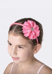 flower jewel headband hot pink