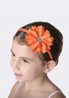 flower jewel headband orange