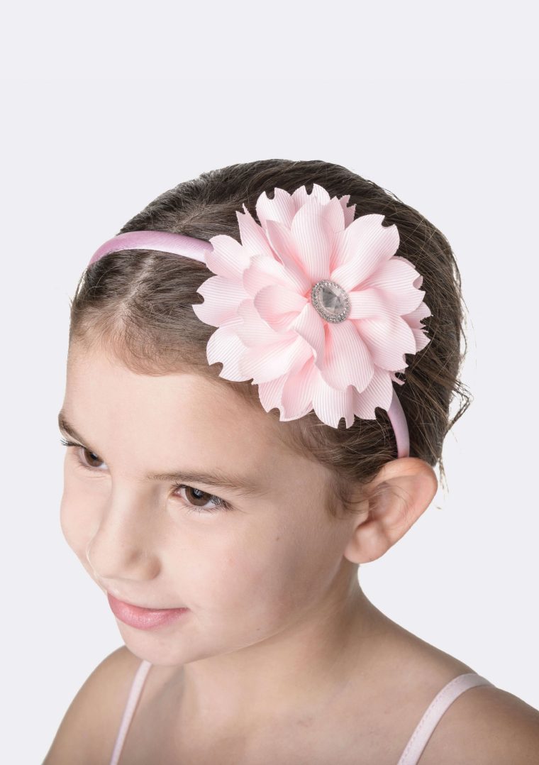 flower jewel headband pale pink