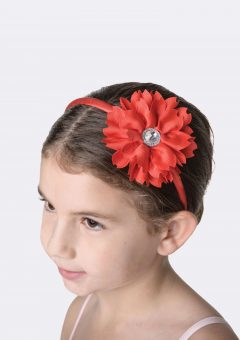 flower jewel headband red