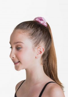 metallic scrunchie pink