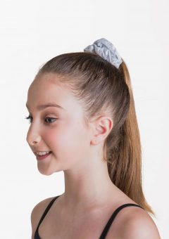 metallic scrunchie silver