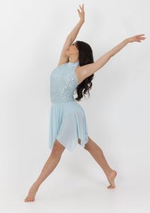 pastel essence sequin lyrical dress pale blue