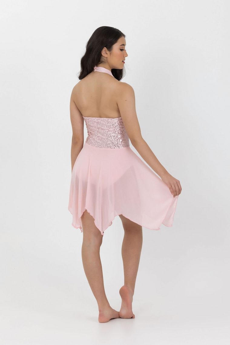 pastel essence sequin lyrical dress pale pink