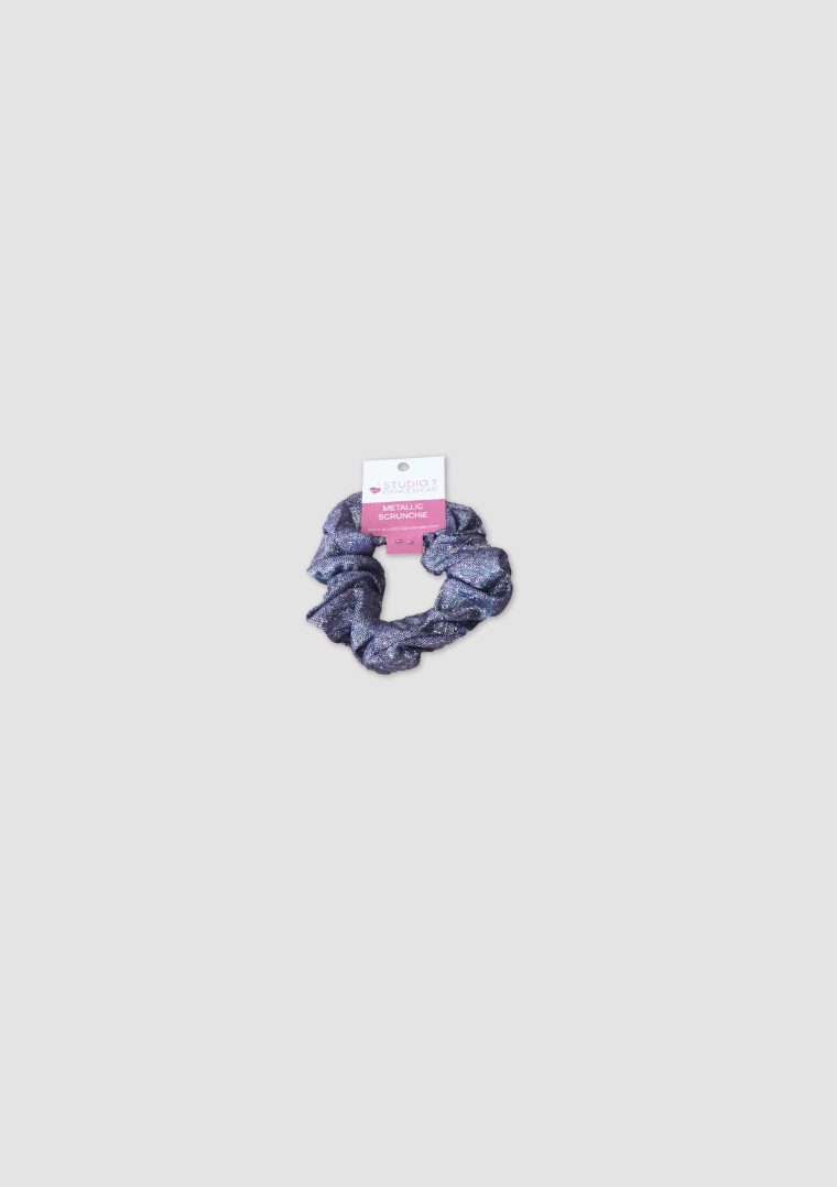 metallic scrunchie lilac