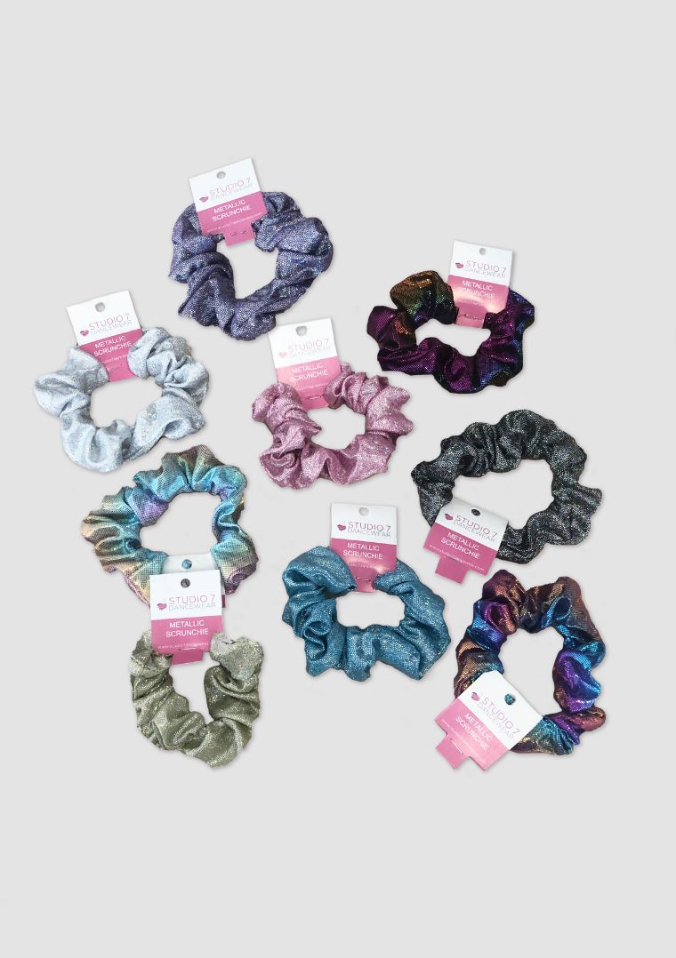 metallic scrunchies