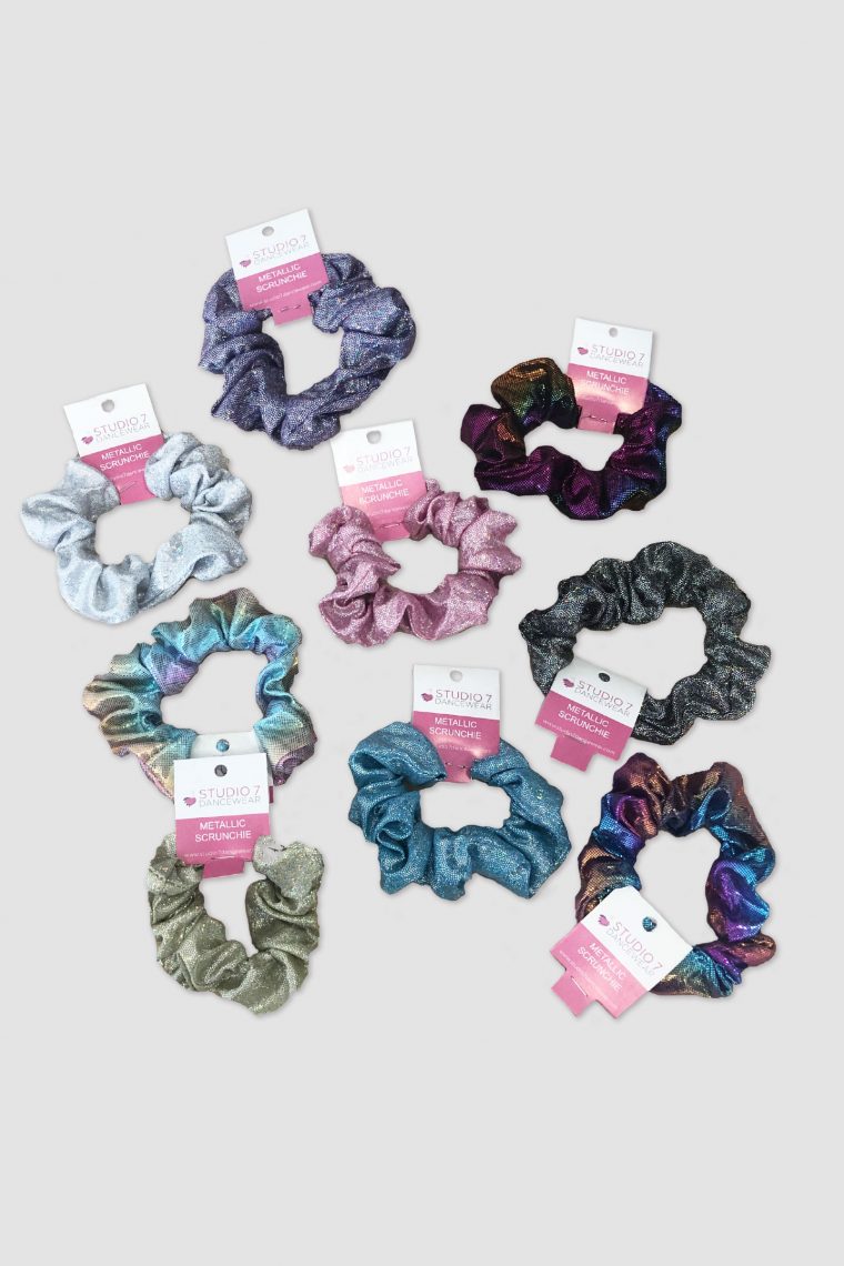 metallic scrunchies