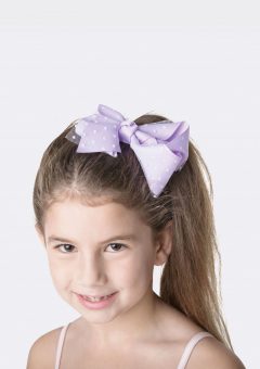 spotty bow clip lilac