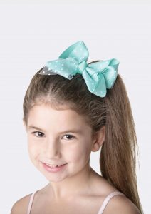 spotty bow clip mint