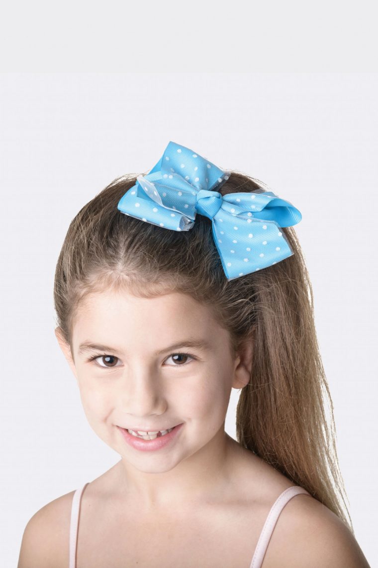 spotty bow clip turquoise