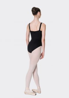 wide strap leotard black