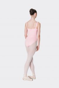 wide strap leotard ballet pink