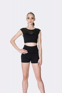 activate crop top black