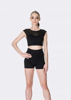 activate crop top black