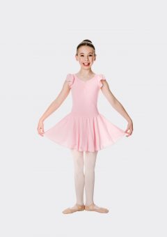 Cap sleeve chiffon dress ballet pink