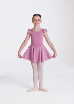 Cap sleeve chiffon dress Dusty pink