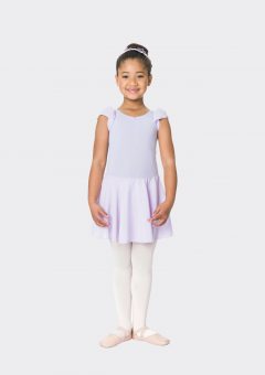 Cap sleeve chiffon dress lilac