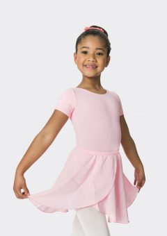 mock wrap skirt ballet pink