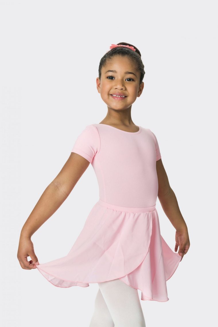 mock wrap skirt ballet pink