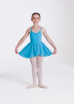 mock wrap skirt turquoise