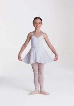 mock wrap skirt white