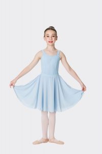 long circle skirt pale blue