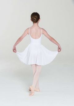 long circle skirt white