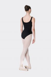 premium thick strap leotard black