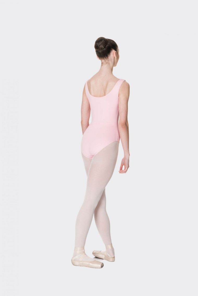premium thick strap leotard ballet pink