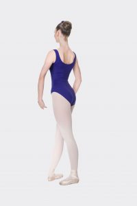 premium thick strap leotard dark purple