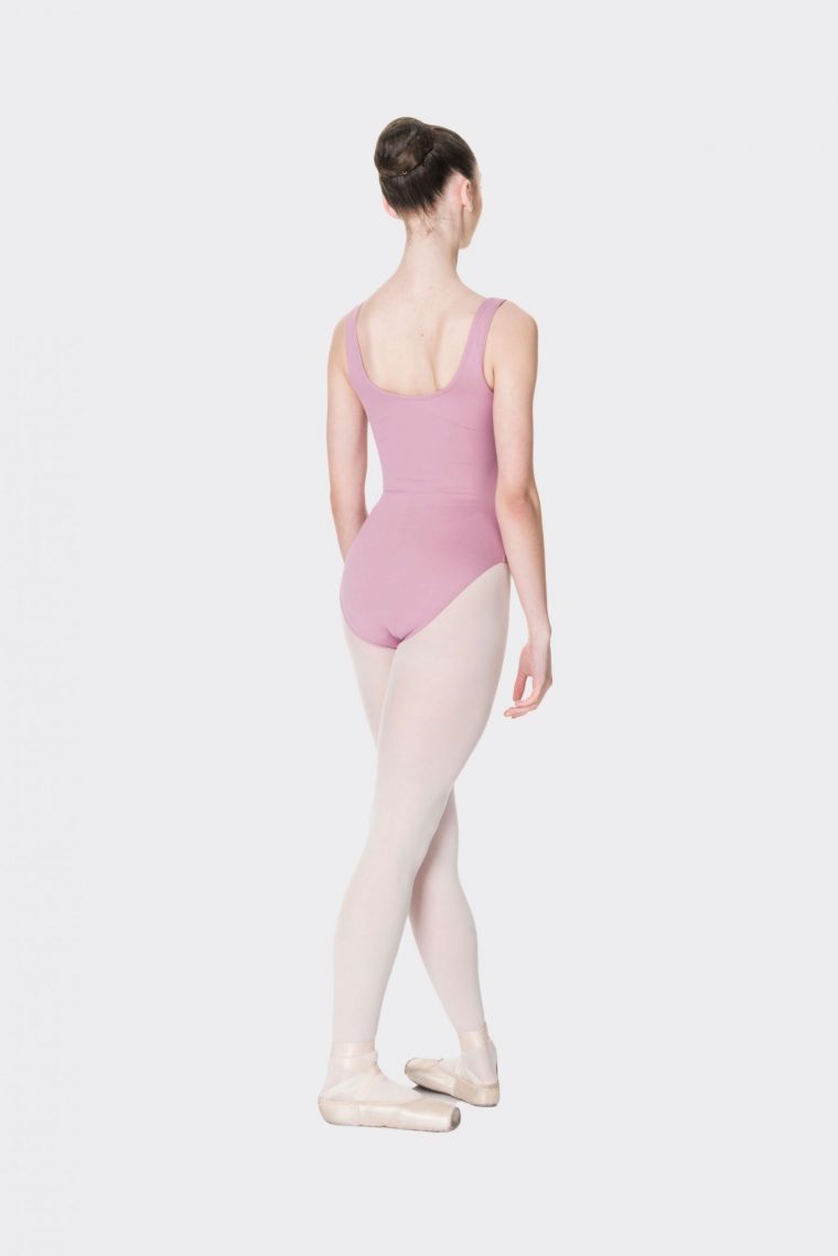 premium thick strap leotard dusty pink