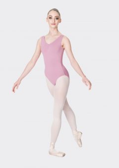 premium thick strap leotard dusty pink