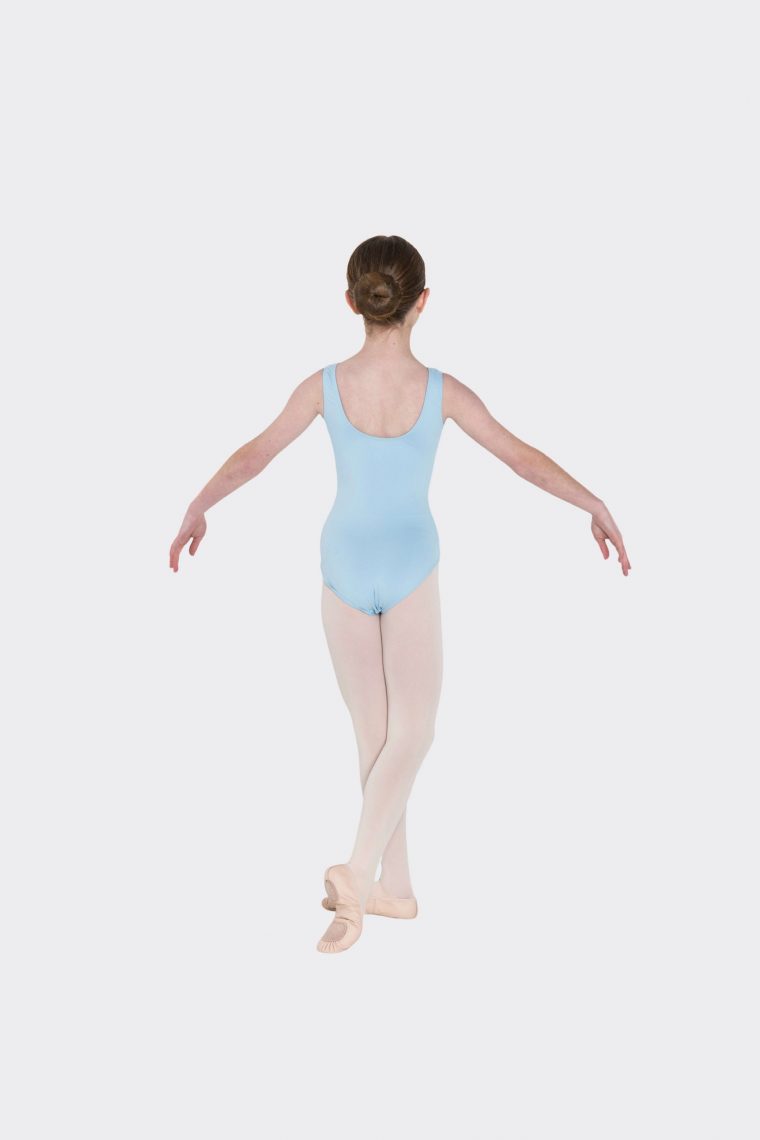 premium thick strap leotard pale blue