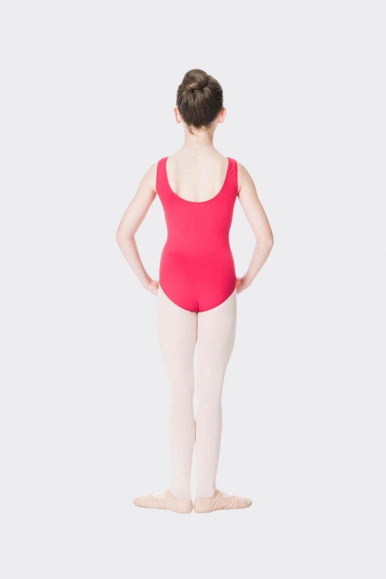 premium thick strap leotard red