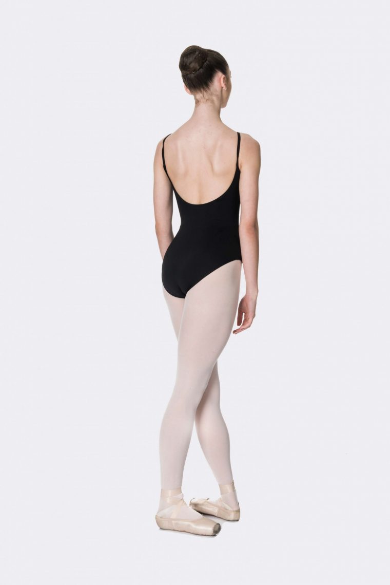 camisole strap leotard black